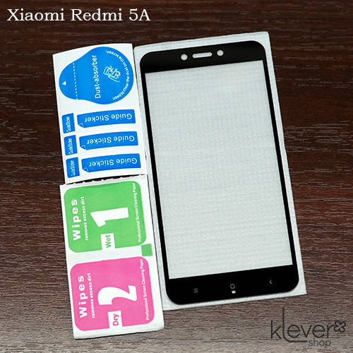 

Защитное стекло для Xiaomi Redmi 5A, Full Cover, black silk, Черный