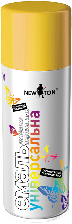 

Краска аэрозольная Newton желтая 1023 универсальная 400мл, Желтый