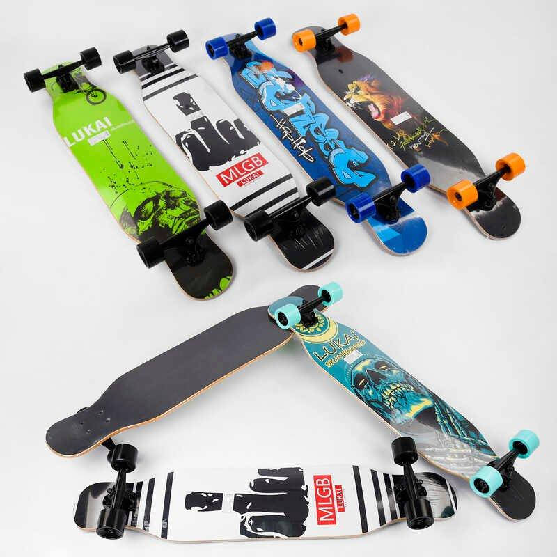 

Скейт-лонгборд С 32022 (6) 6 видов, "Best Board", подшипник АВЕС-11, колёса PU, d=7см