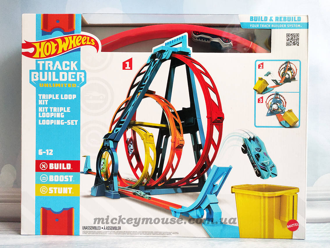 

Трек Хот Вилс Тройная петля Hot Wheels Track Builder Unlimited Triple Loop Kit