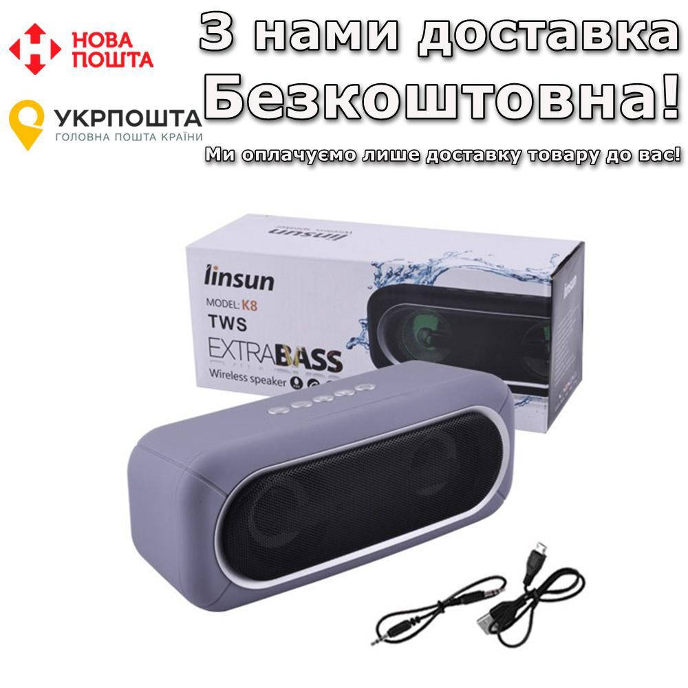 

Bluetooth-колонка BauTech K8 c функцией speakerphone радио Черный