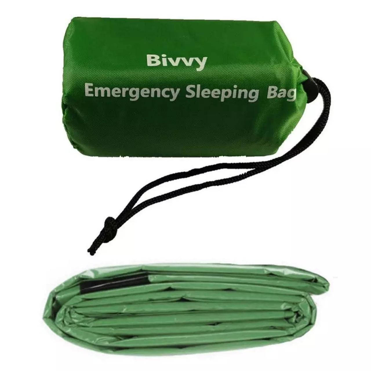 

Сверхлегкий спальный мешок для экстренной помощи (выживания) Спасательное одеяло (зеленый) Бивачный мешок., Зелёный