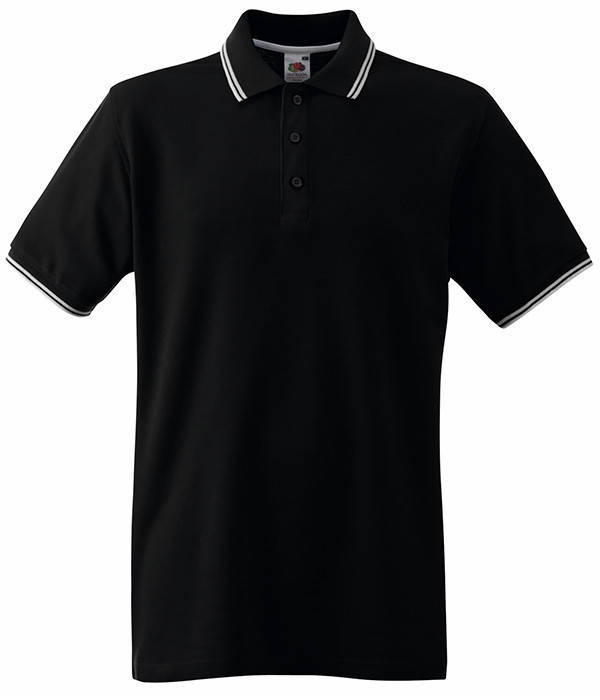 

Мужское поло с полосками XL Черный / Белый