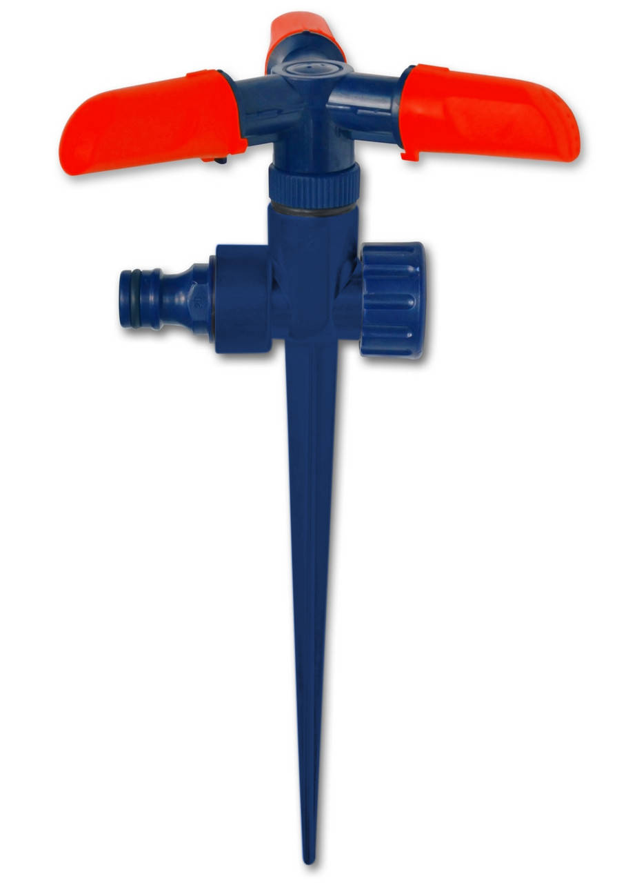 

Распылитель 3-лучевой вращающийся пластиковый на стержне Technics 72-461 |поливалка распылитель пистолет для