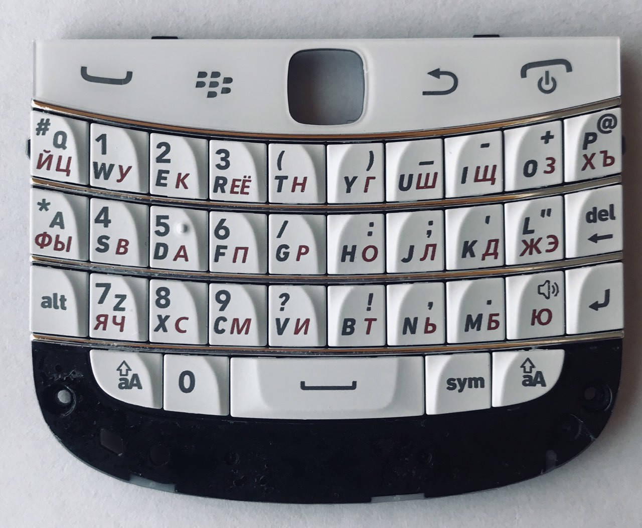 

Оригинальная Клавиатура BlackBerry 9900 Bold, White, (Кириллица) Original/Русская раскладка/Кнопки/клавиши
