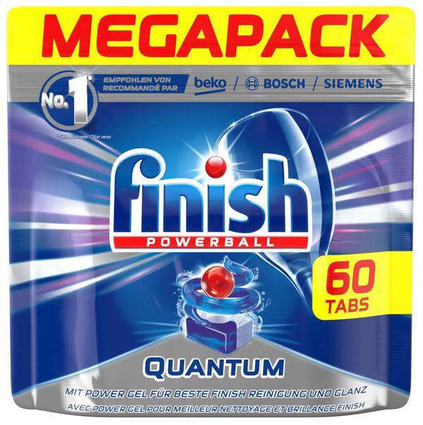 

ТАБЛЕТКИ ДЛЯ ПОСУДОМОЕЧНЫХ МАШИН Finish Quantum megapack Количество 60 шт