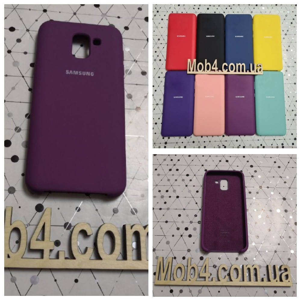 

Брендовый чехол накладка Silicone Cover для Samsung Galaxy (Самсунг) J6 2018, Разные цвета