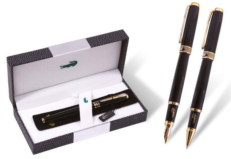 

Набор ручек в футляре перьевая и капиллярная Crocodile 320DUO, 9060304