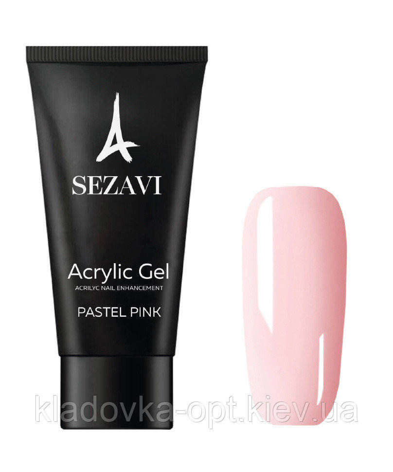 

Акригель (полигель) SEZAVI "Pastel Pink" (пастельно-розовый), 30 мл