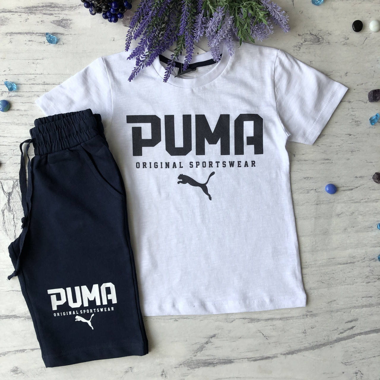 

Летний красный костюм в стиле Puma на мальчика 122. Размер 104 см, 110 см
