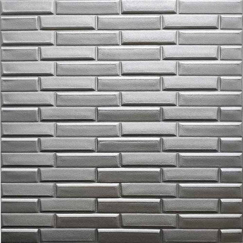 

Самоклеющаяся 3D панель под серебряный камень 700x770x7мм