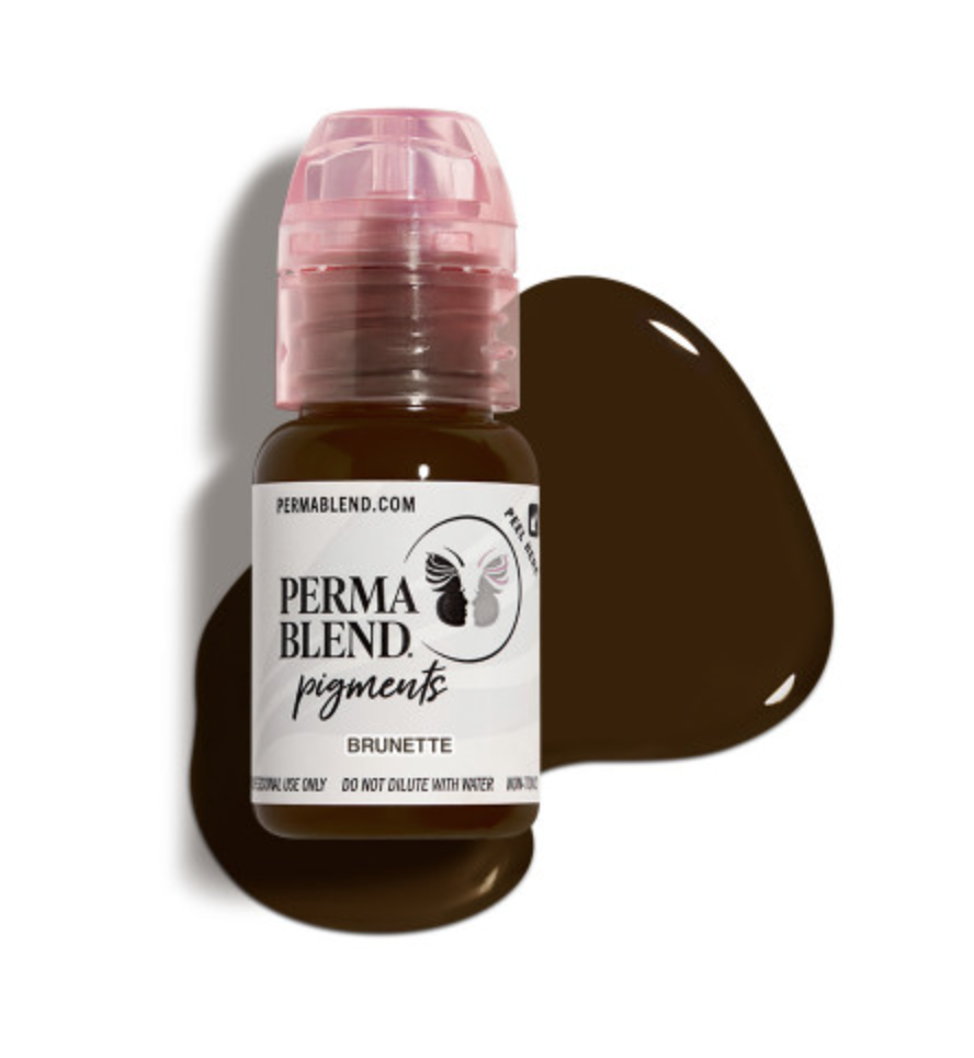 

Пигмент для татуажа бровей Perma Blend "Brunette" 15 мл . Средне-тёмный коричневый.