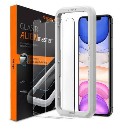 

Стекло защитное Spigen iPhone 11/XR AlignMaster Glas tR, 2 pack (AGL00101)