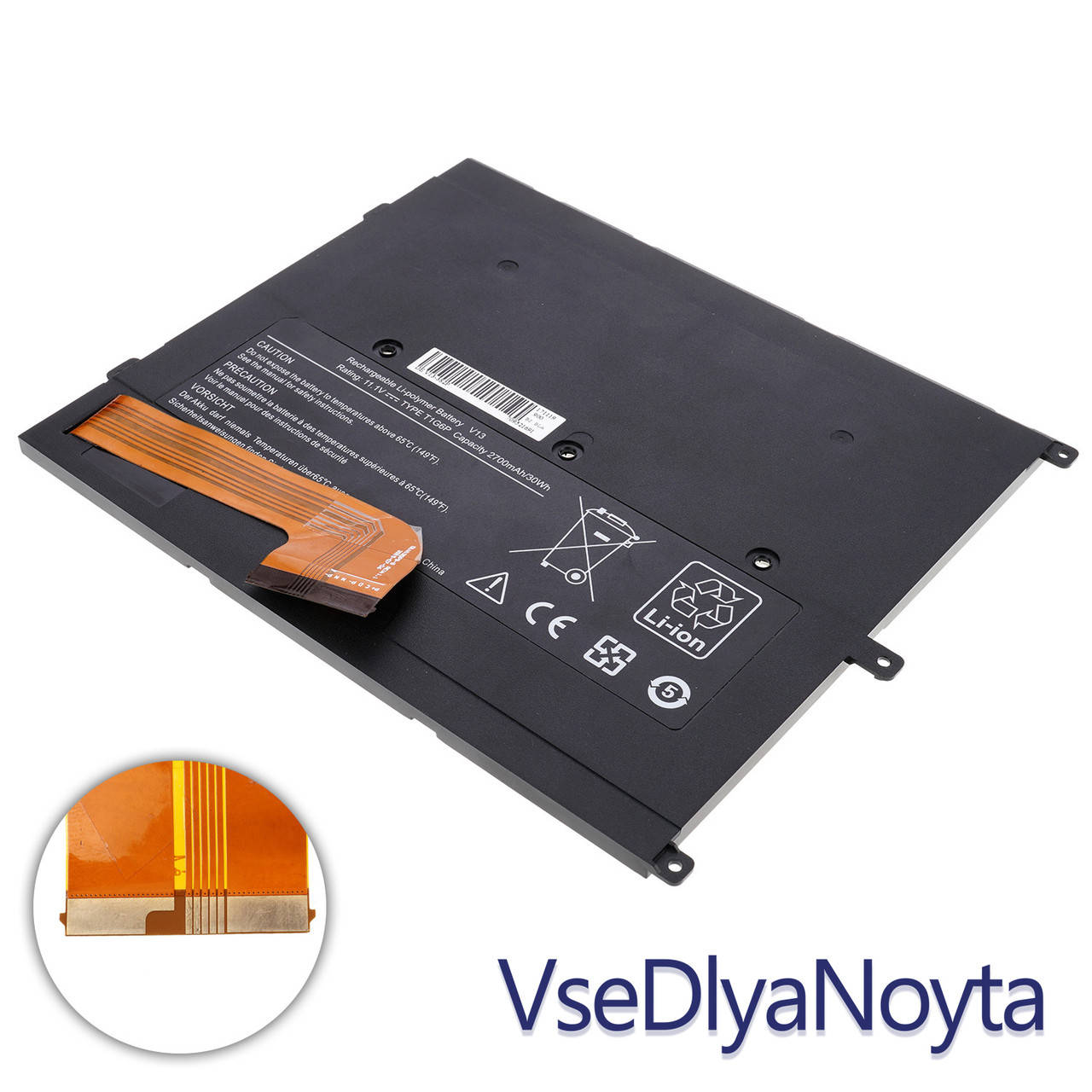 

Батарея для ноутбука Dell T1G6P (Vostro V13, V130) 11.1V 2700mAh Black, Черный