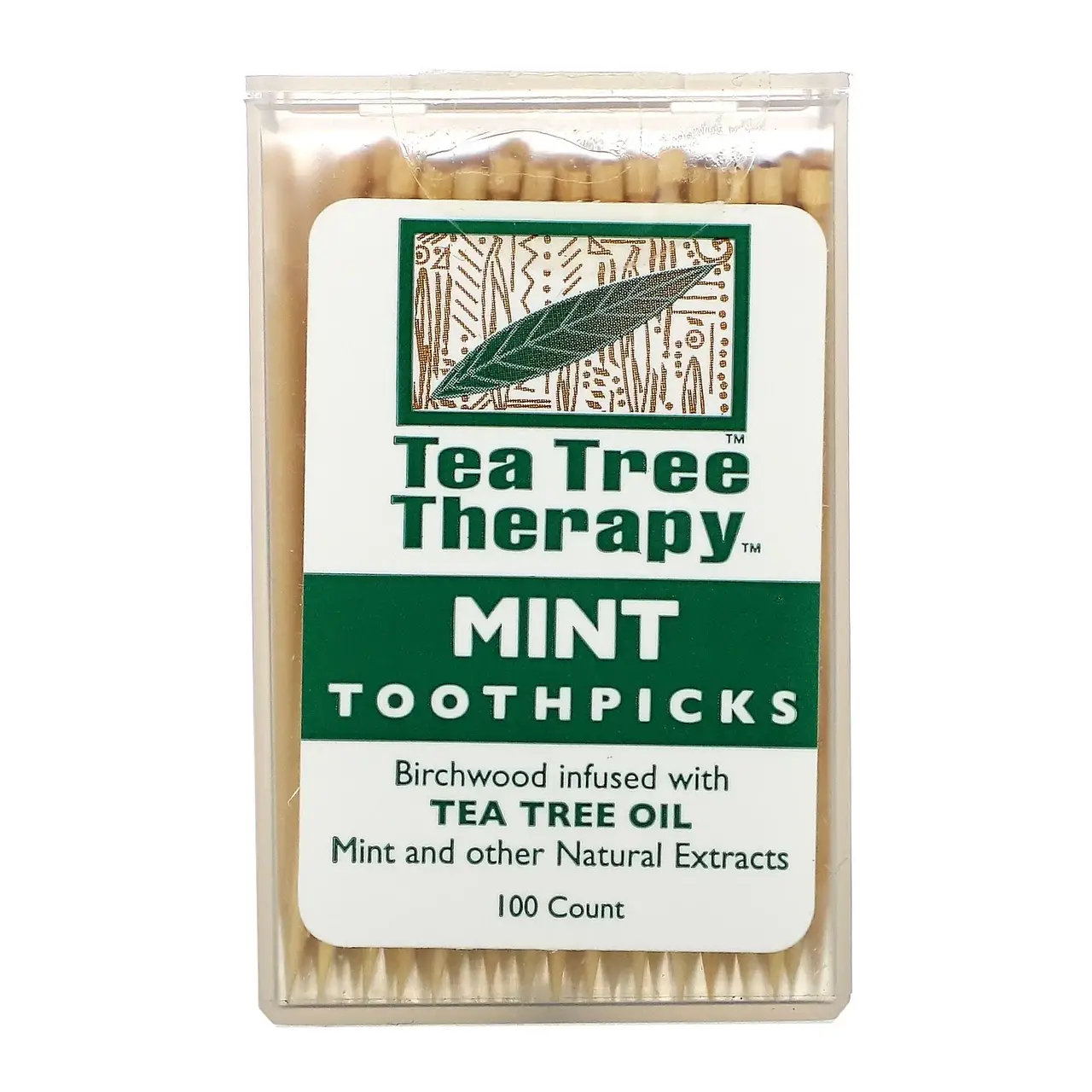 

Tea Tree Therapy, Зубочистки Tea Tree TherapyToothpicks, мятные, примерно 100 штук