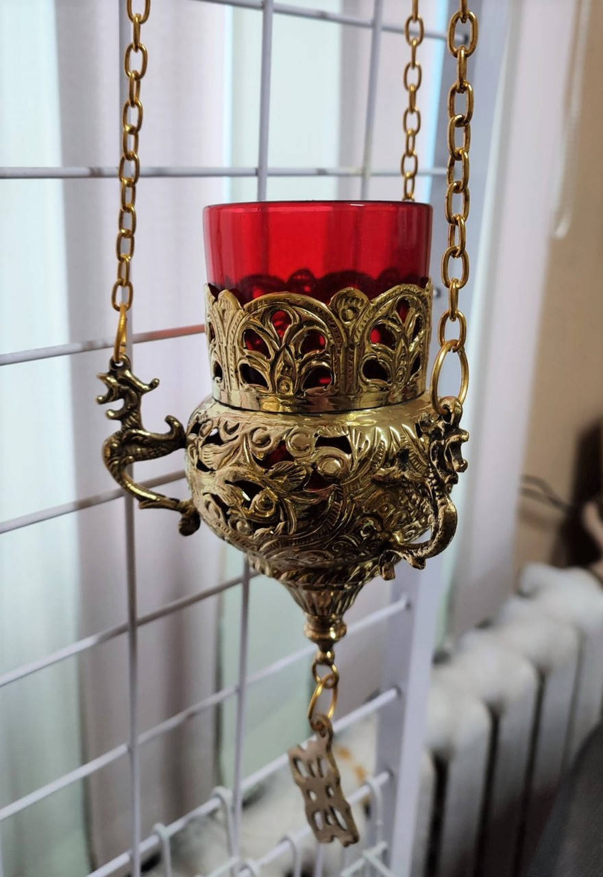 

Лампада подвесная средняя латунная (Греция)