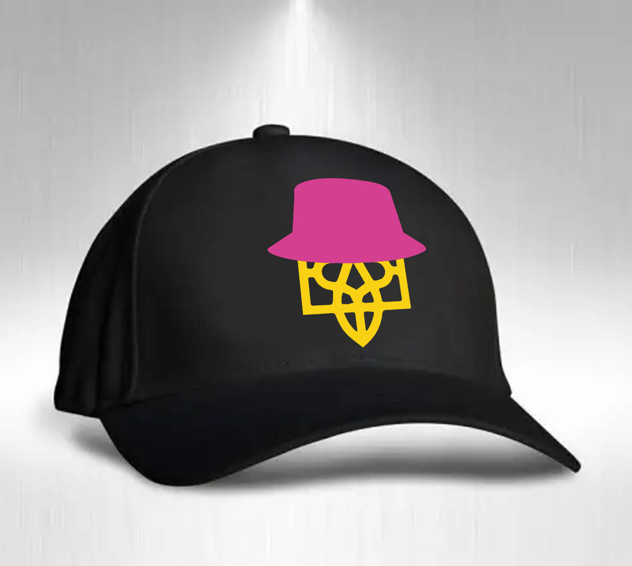 

Кепка (бейсболка) с принтом "Герб Украины в розовой панаме Калуша" Push IT, Черный