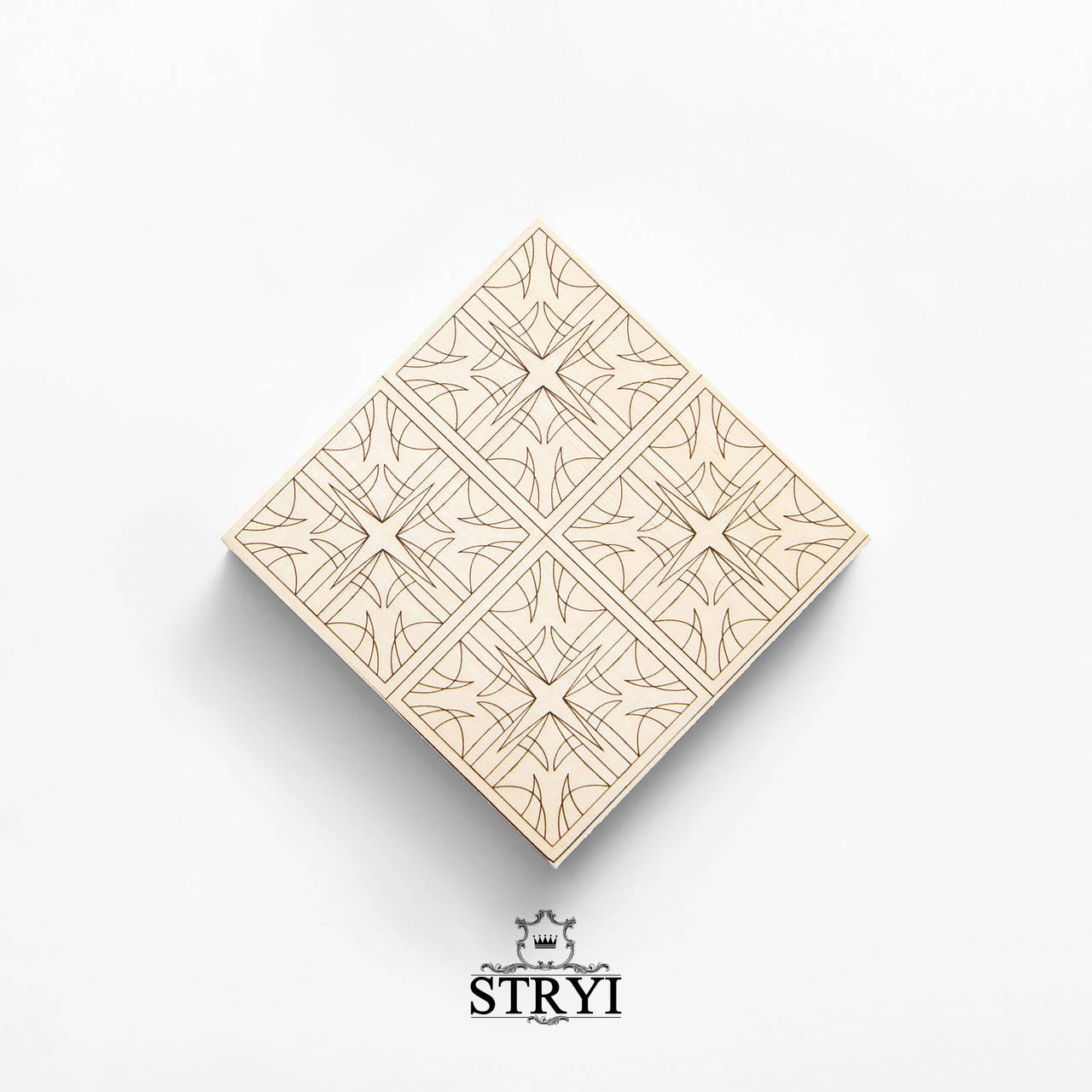 

Дощечка тренировочная STRYI для резьбы с чертежом, липа, 100*100*20мм, арт.741010