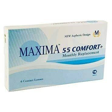 

Контактные Линзы "Maxima 55 Comfort Plus" Англия ( 1 мес.) - 6 шт.