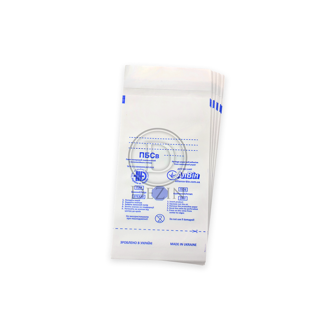 

Крафт пакеты для стерилизации (белые) 60х100 Алвин для мелких инструментов, для паровой, воздушной 100 шт