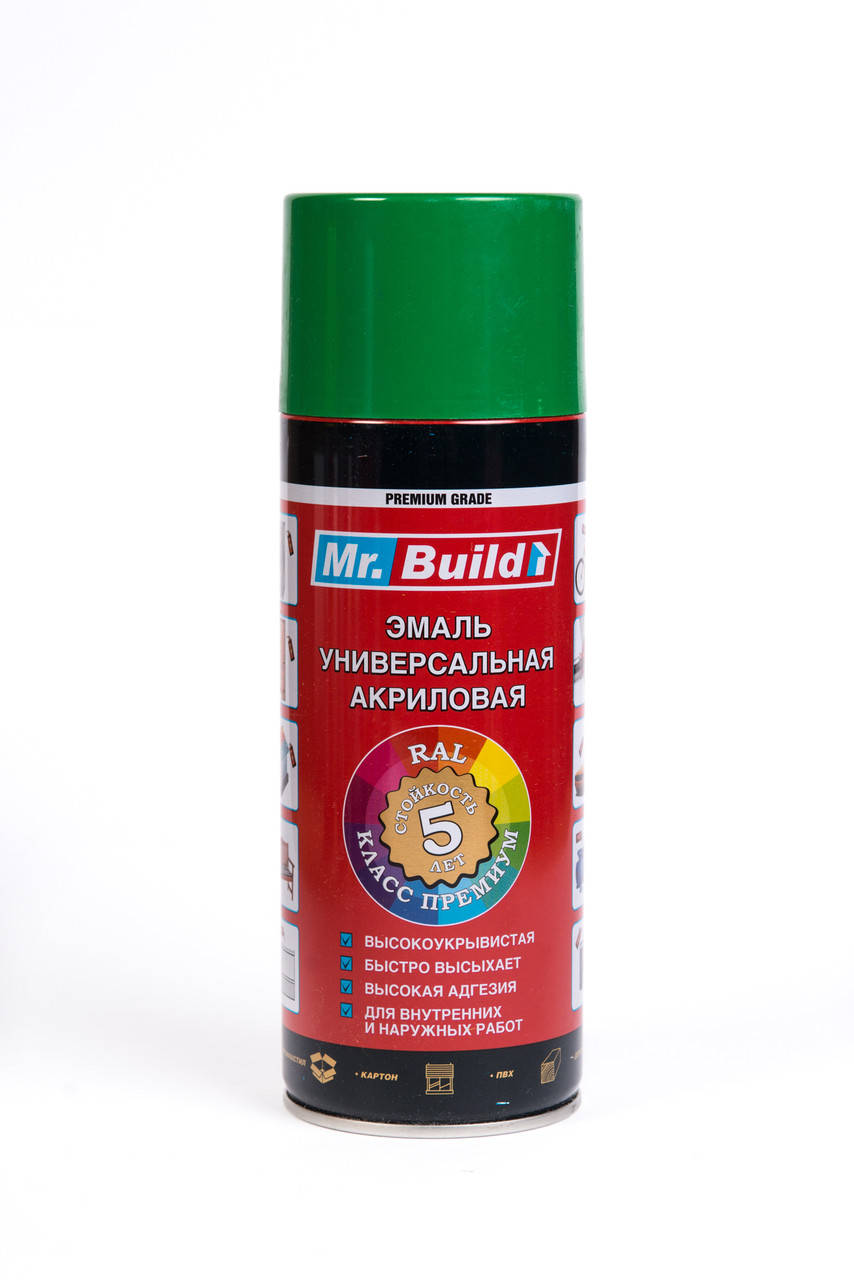 

Краска аэрозольная Mr.Build №33 зеленый Ral 6029, 400 мл, Зелёный