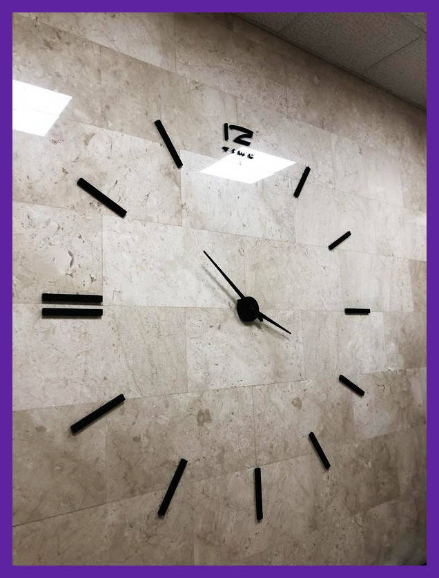 

Настенные часы 3D Большие "TIMELINE"- 3Д наклейка с зеркальным эффектом - необычные настенные