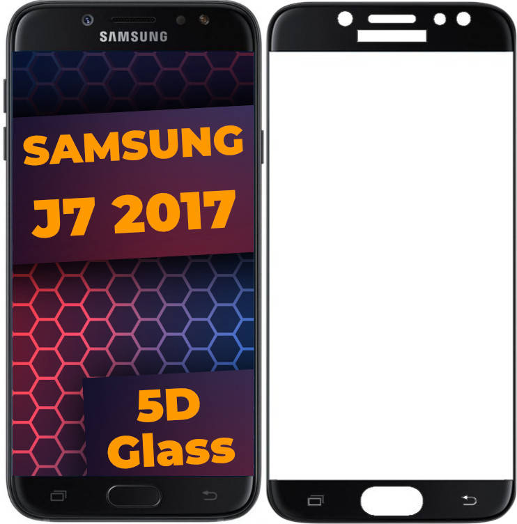 

5D стекло Samsung Galaxy J7 2017 J730 (Защитное Full Glue) Черный