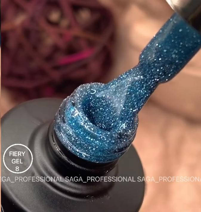 

Гель-лак светоотражающий Fiery gel Saga Professional №8, 8мл