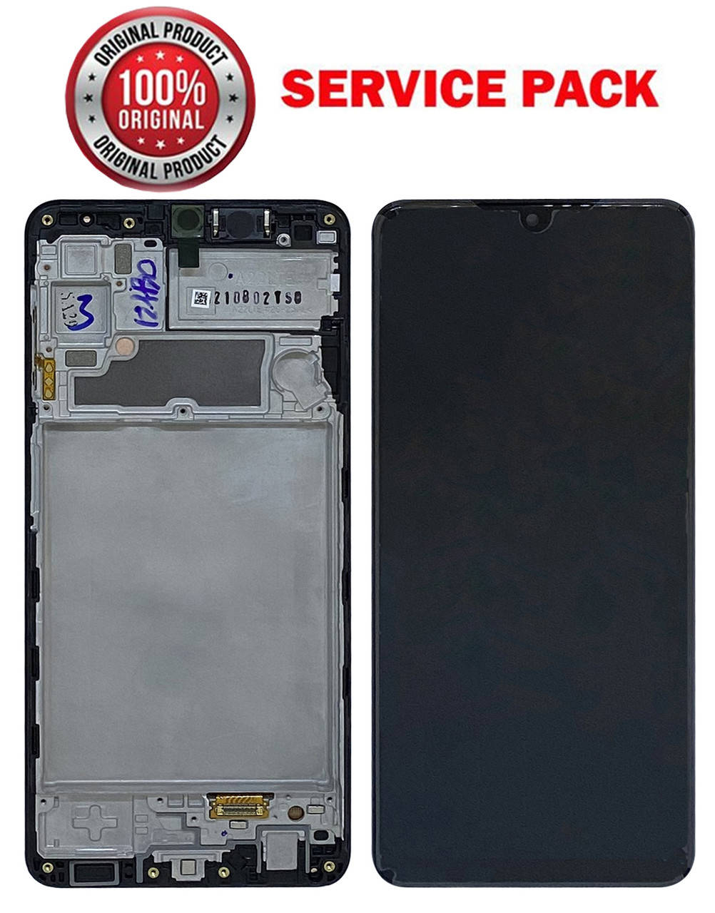 

Дисплейный модуль (экран) для Samsung A225 Galaxy A22 чёрный с РАМКОЙ Оригинал 100% SERVICE PACK GH82-25944A, Черный