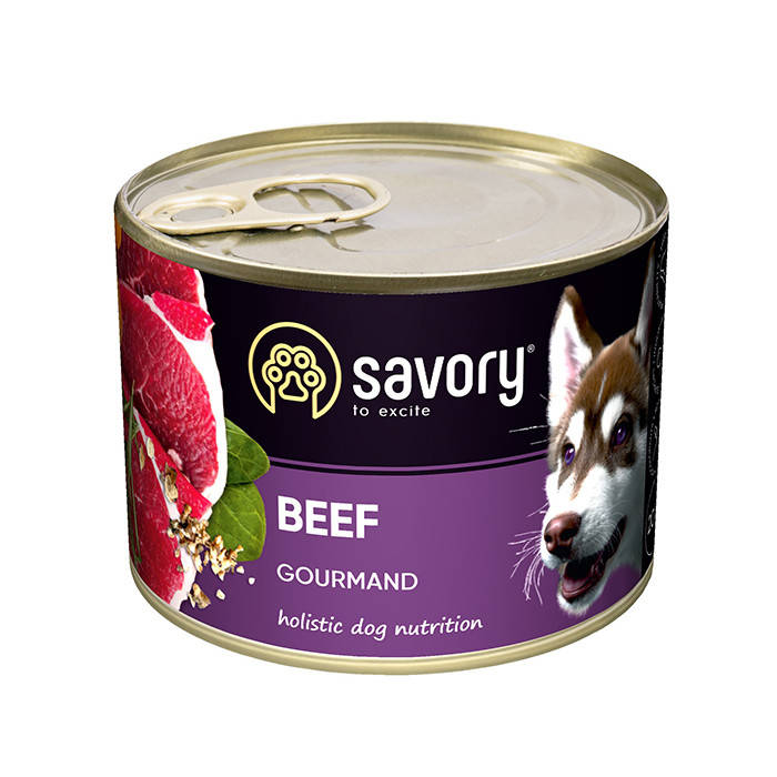 

Savory Dog Gourmand Beef консерва для собак с говядиной 200 г