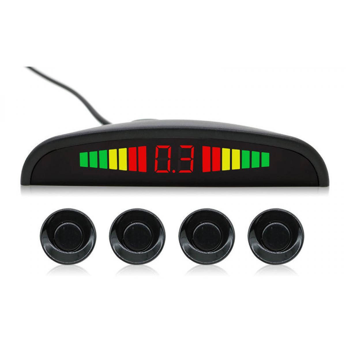 

Парковочная система на 4 датчика парковки парктроник Assistant Parking Sensor Black ассистент паркинг сенсор, Черный