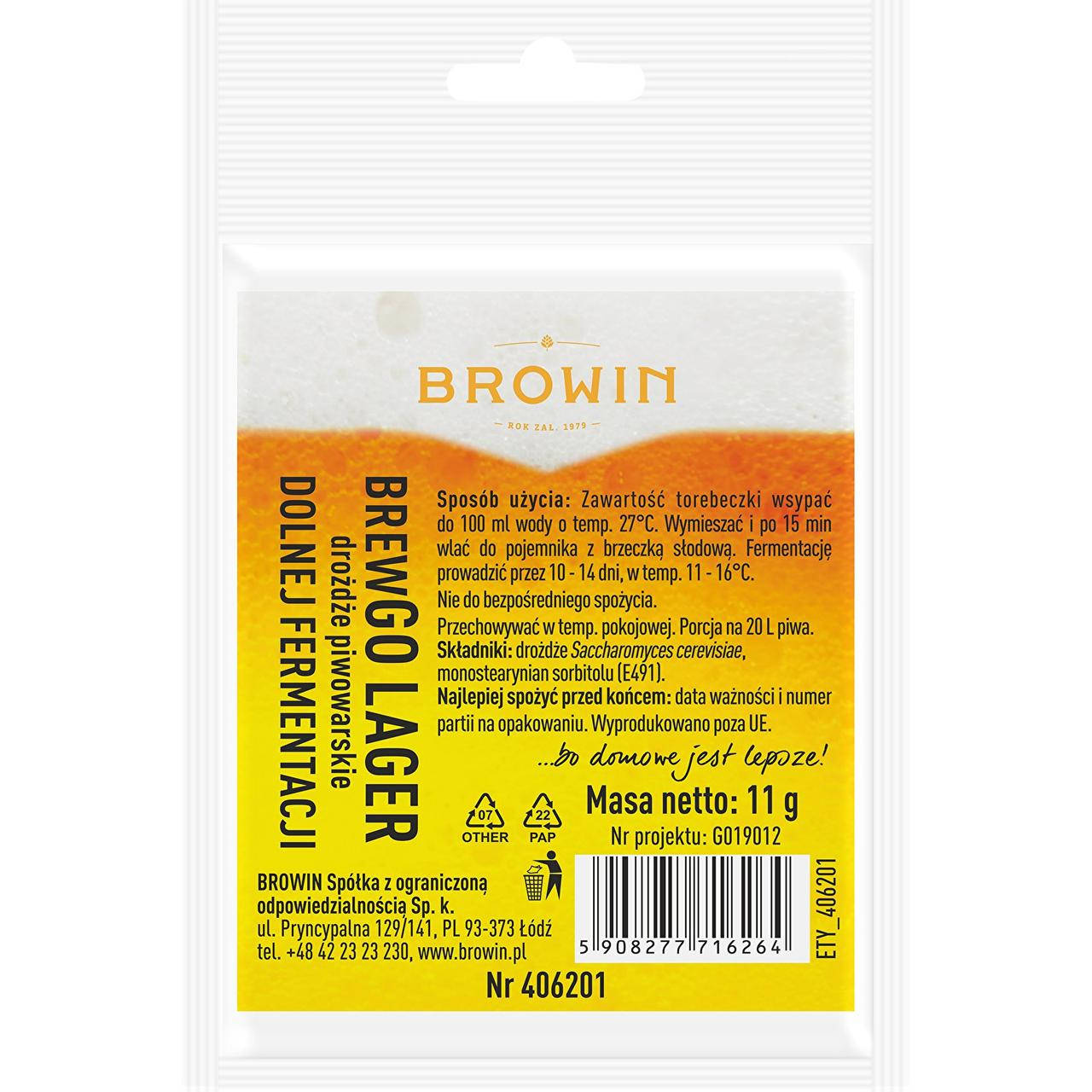 

BIOWIN сушеные дрожжи для пивоварения нижней ферментации Brewgo Lager