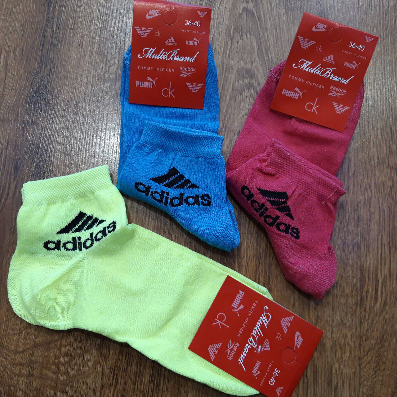 

Женские стрейчевые носки "Multi Brand" 36-40 Логотип Adidas