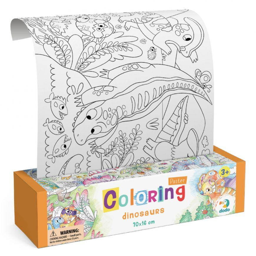 

Раскраска-постер Динозавры, 70х16 см