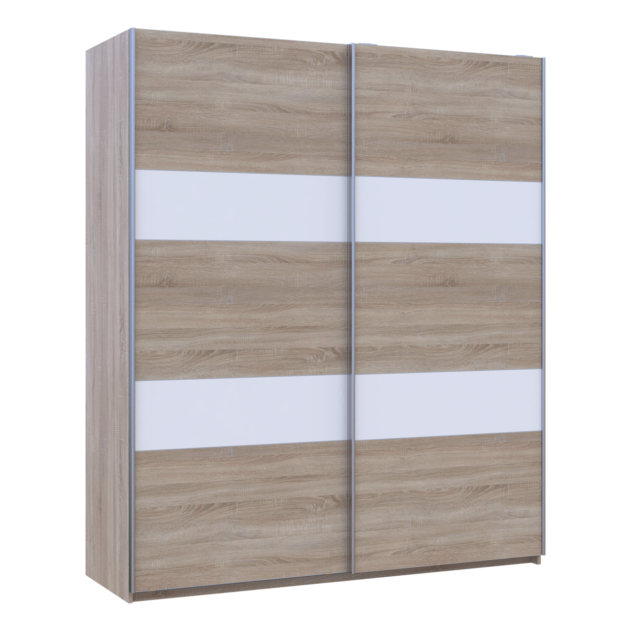 Шафа купе Doros L-Caiser Дуб сонома вставки Білий 2 ДСП 180х60х213 (65789455) 2