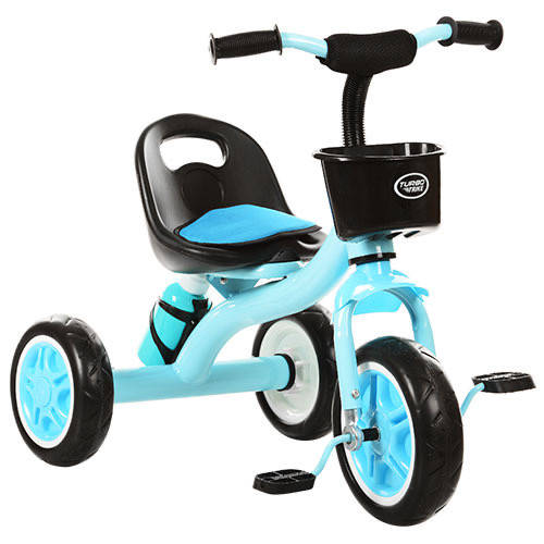 

Детский трехколесный велосипед Turbo Trike M-3197-4 с корзинкой ровер, Голубой