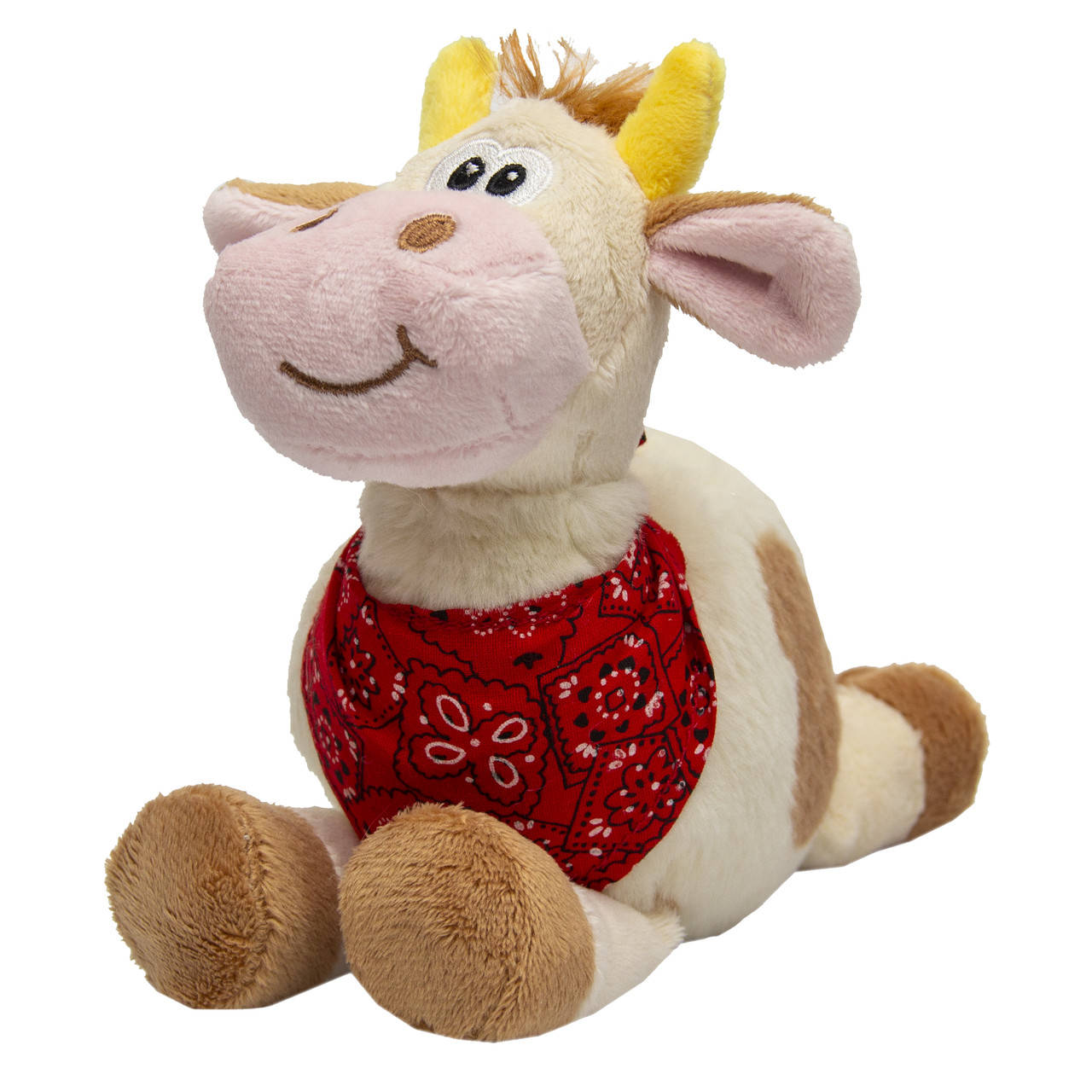 

Мягкая игрушка корова с платочком, 15 см (394387), Бежевый