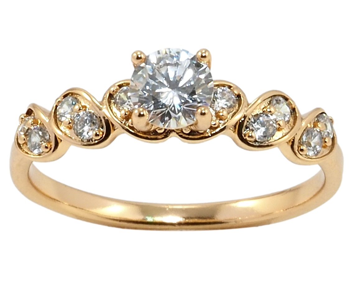 

Кольцо Xuping Позолота 18K "Искристость" р.16,17,17.5,18,18.5,19