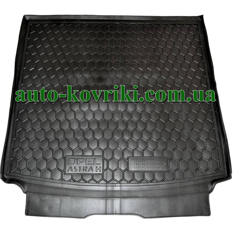 

Коврик багажника резиновый Opel Astra H 2004-2014 (универсал) (Avto-Gumm), Черный