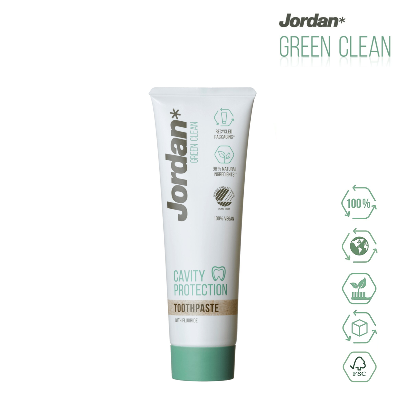 

Зубная паста Jordan Green Clean Cavity Protect, 75 мл