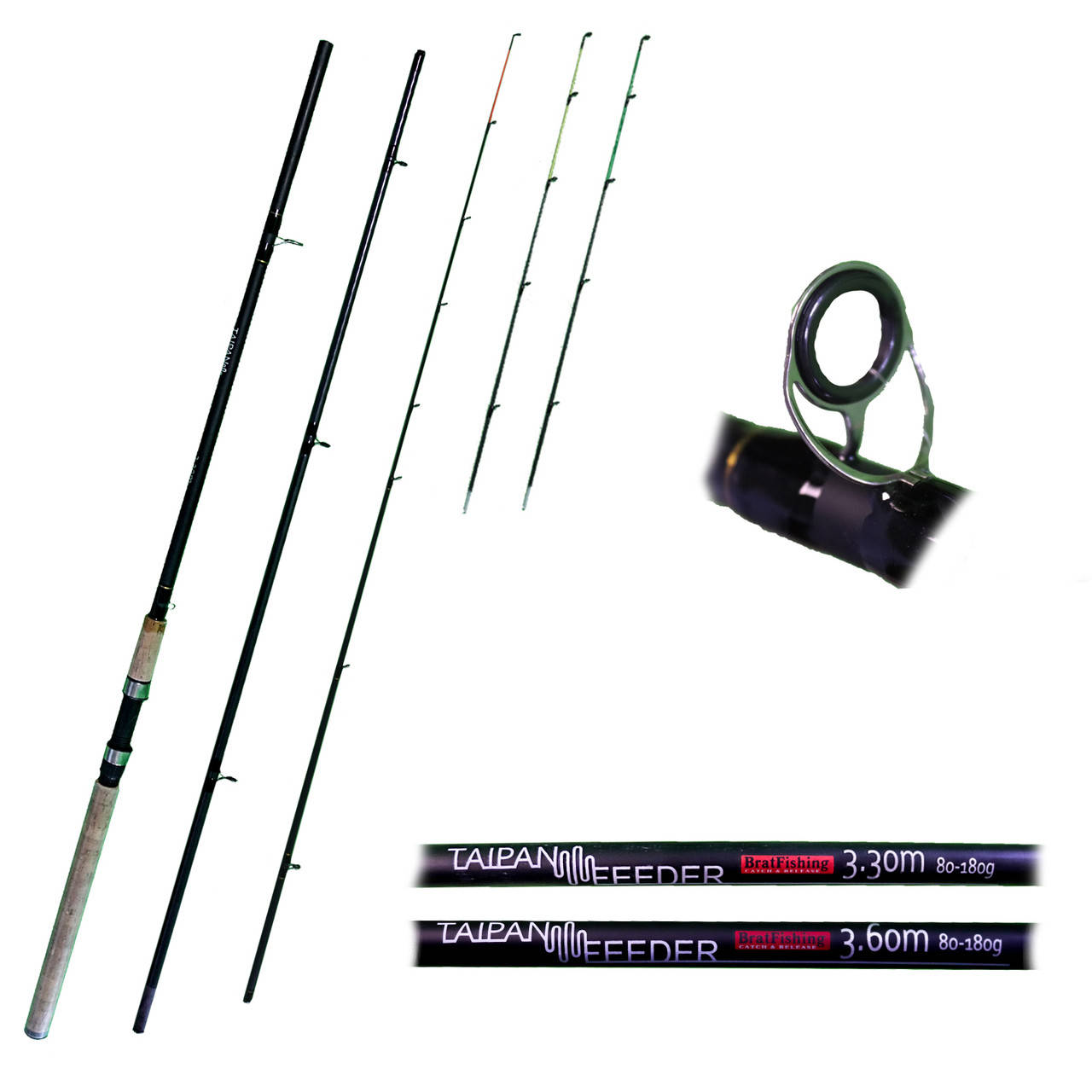 

Вудлище фідерне штекерне Taipan Feeder +3 tips 3.60м 80-180г