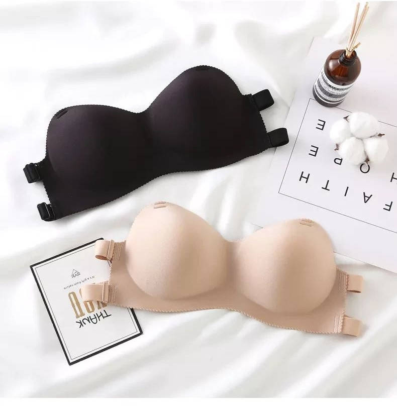 

Бюстгальтер анжелика с регулируемой спинкой и пуш-ап "Classic", бюстгальтер в стиле бандо., Бежевый