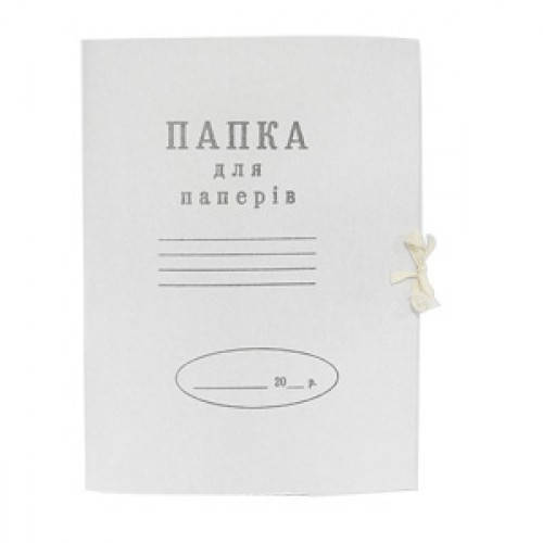 

Папка на завязках,картонная, Белый