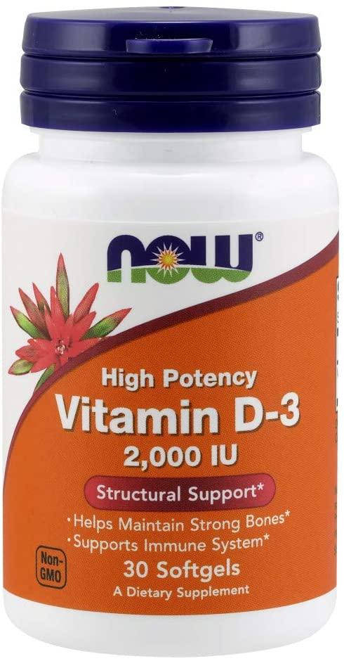 

Витамин Д3 Now Foods High Potency Vitamin D-3 50 mcg 2,000 IU 30 гелевых капсул