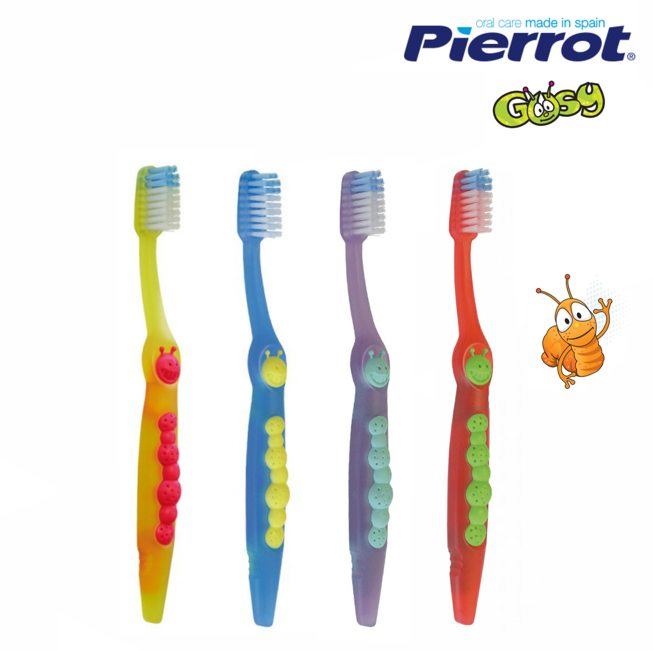 

Детская зубная щетка Pierrot Kids Gusy (от 2-8 лет) гусеница 1 шт