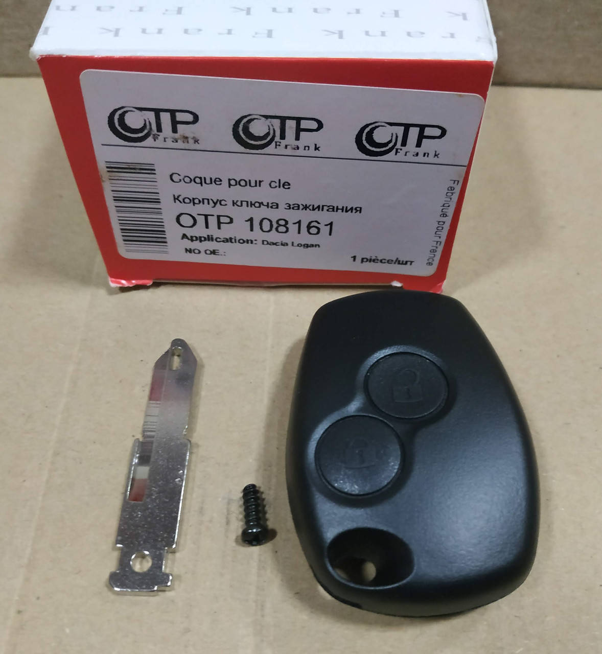 

Корпус ключа с заготовкой Dacia Sandero (OTP 108161)(среднее качество)