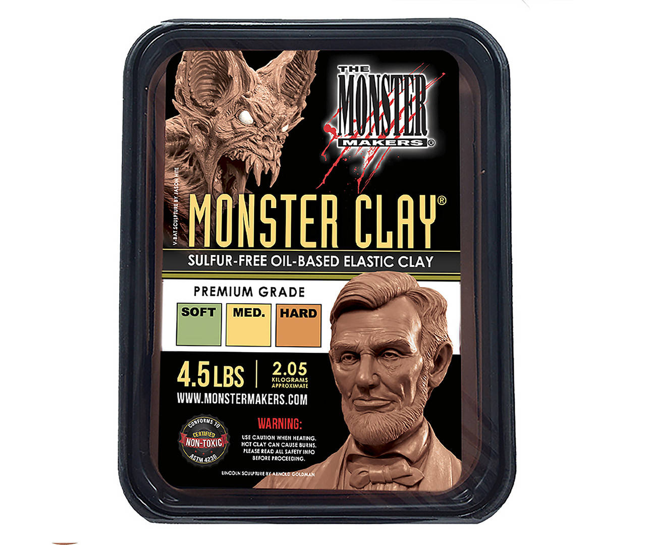 

Профессиональная модельная глина MONSTER CLAY HARD, 2.05 кг