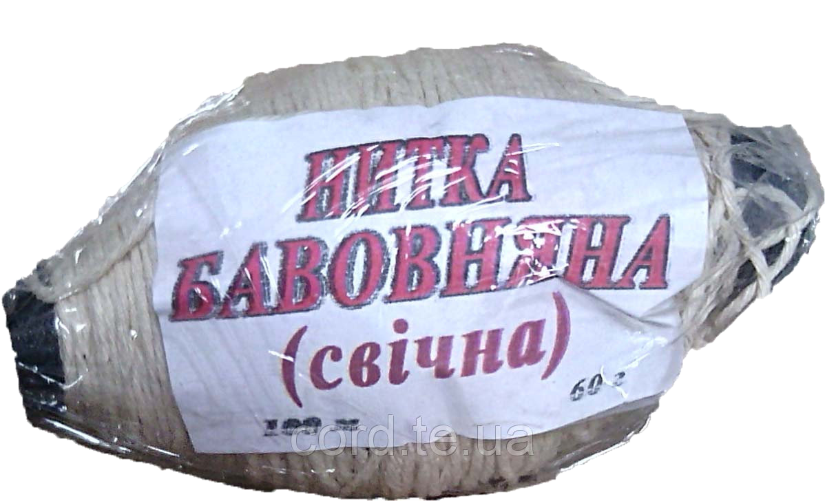 

Нитка бавовняна (свічна), 100 м