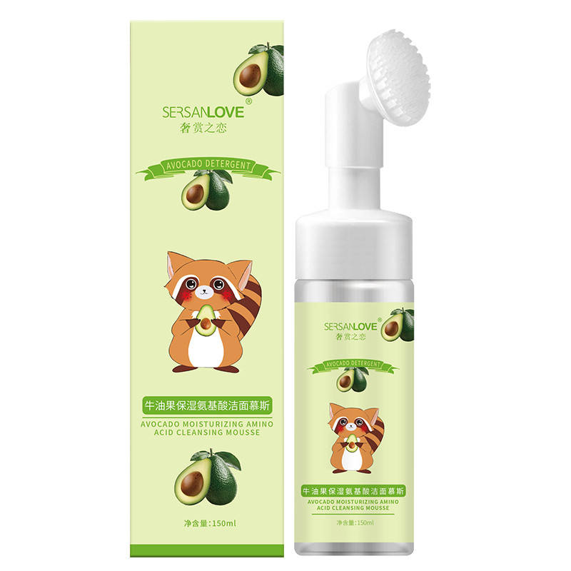 

Пенка-мусс с щеточкой для умывания с экстрактом авокадо Sersanlove Avocado Amino Acid Cleansing Mousse, 150мл