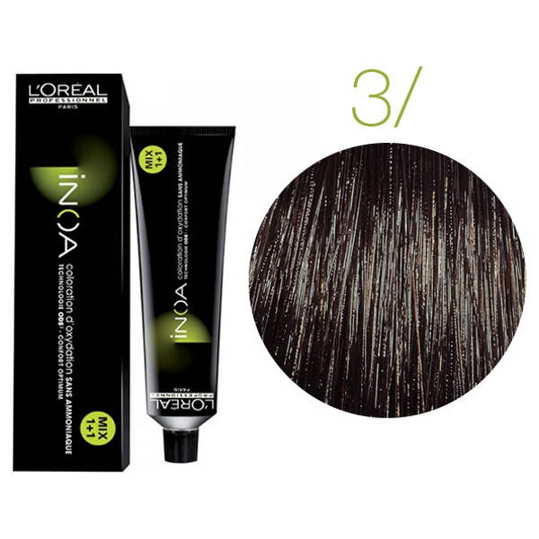 

Крем-краска для волос L'Oreal Professionnel INOA 3 Темный шатен 60 мл (4673Gu)